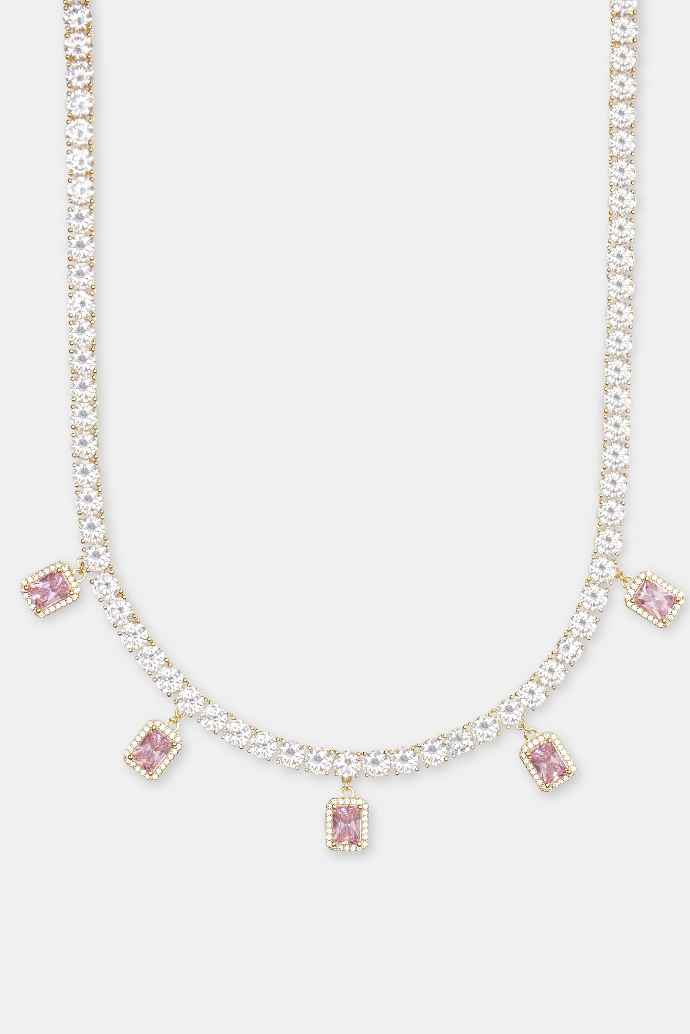 Iced Bezel Tennis Chain - Gold